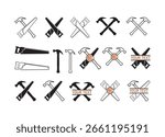 Saw Hammer Hand Tools, Saw Hammer Hand Tools vector bundle, Saw Hammer Hand Tools clipart, Saw Hammer Hand Tools silhouette.	