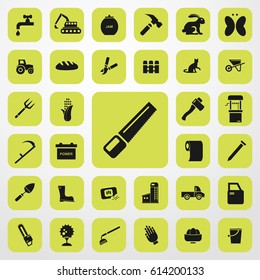 saw icon. agriculture set. vector sign symbol on white background
