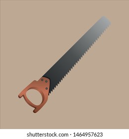 Saw icon. Cartoon of sickle vector icon for web design isolated on gray background - Vector