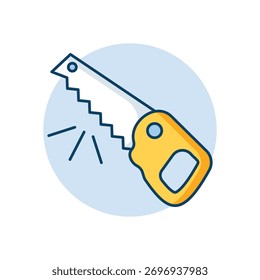 Saw icon clean and modern vector illustration