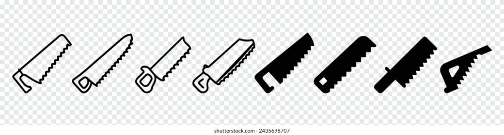 saw icon, The saw icon. cutter symbol. saw cut sawing icons, Hand saw or handsaw carpentry tool flat vector icon, Carpeting equipment like a blade saws icon