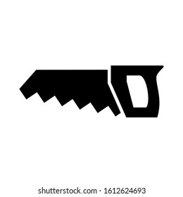 Saw icon design template, vector icon designed in flat style isolated on white background, solid icon vector design, can be used for web and various needs of your project