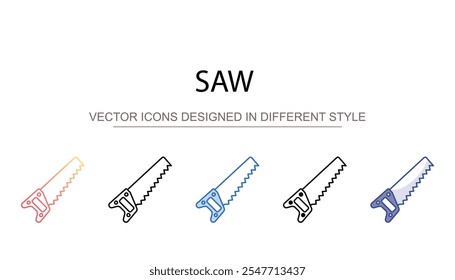 Saw icon design with white background stock illustration