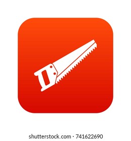 Saw icon digital red for any design isolated on white vector illustration