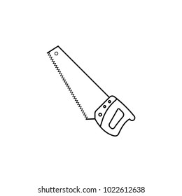 saw icon. Element of construction tools for mobile concept and web apps. Thin line icon for website design and development, app development. Premium icon on white background