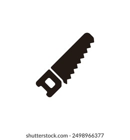 Saw icon. Flat silhouette version.