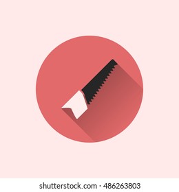 saw icon. flat style