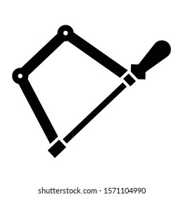 saw icon glyph vector design