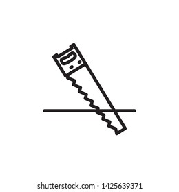 saw icon, illustration design template