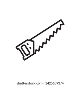saw icon, illustration design template