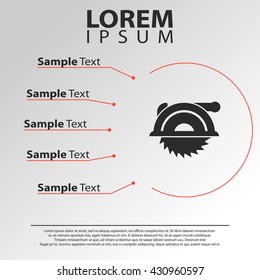 saw icon. saw infographics template
