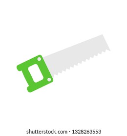 Saw. Saw icon, isolated on white background. Hand saw. Vector illustration. EPS 10.