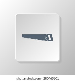 Saw icon isolated. Saw symbol. Hand tools. Flat Vector illustration