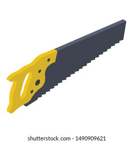 Saw icon in isometric design.
