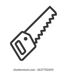 Saw Icon Lineal Style Vector Illustration