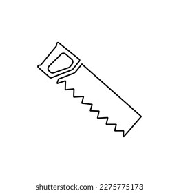 saw icon on a white background, vector illustration