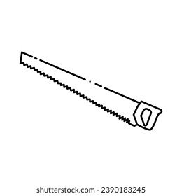 A saw icon on a white background.