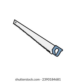 A saw icon on a white background.