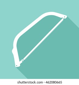 saw icon on the white background. Construction tool