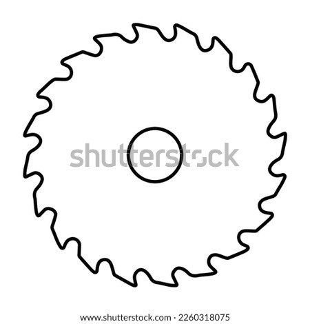 saw icon on white background, vector illustration.