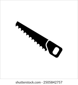 Icono de Saw. Una de las herramientas de carpintería. Ilustración vectorial sobre fondo blanco.