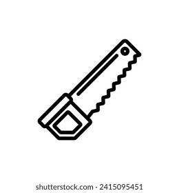 saw icon outline style vector design