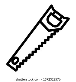 saw icon outline vector design
