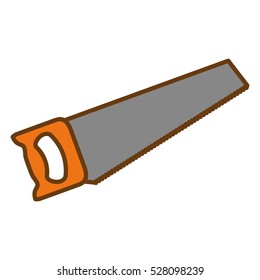 saw icon over white background. repair tools design. vector illustration
