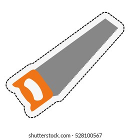 saw icon over white background. repairs tools design. vector illustration