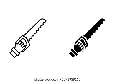 Saw icon set. sawing sign. for mobile concept and web design. vector illustration on white background