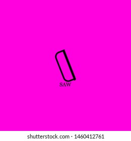 saw icon sign signifier vector