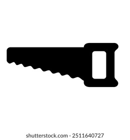 Saw icon silhouette. Vector image