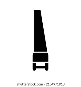 Estilo de icono visto glifo negro sólido