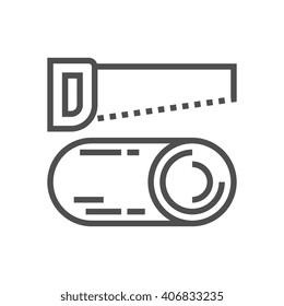 Saw icon suitable for info graphics, websites and print media and  interfaces. Line vector icon.