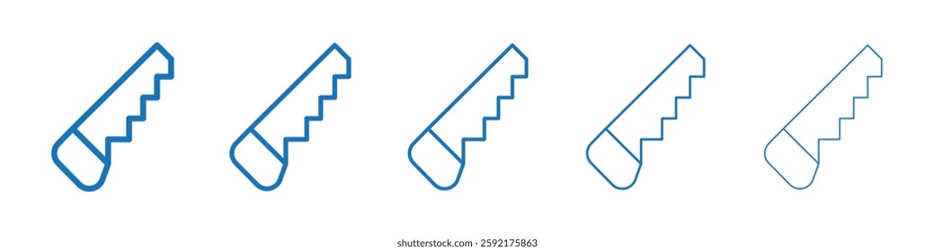 Saw icon Symbol collection thin outline set
