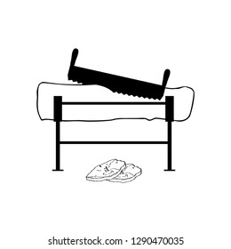 The saw icon. Saw symbol. Flat Vector illustration