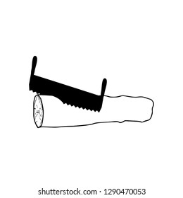 The saw icon. Saw symbol. Flat Vector illustration
