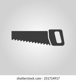 The saw icon. Saw symbol. Flat Vector illustration