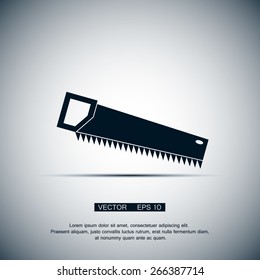 The saw icon. Saw symbol. Flat Vector illustration eps 10