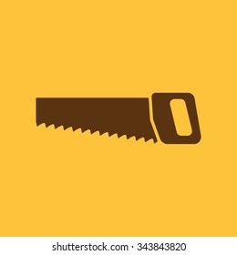 The saw icon. Saw symbol. Flat Vector illustration
