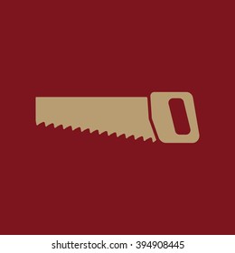 The saw icon. Saw symbol. Flat Vector illustration