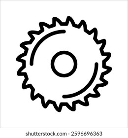 saw Icon Symbol isolated white background. vector illustration. color editable.