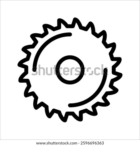 saw Icon Symbol isolated white background. vector illustration. color editable.