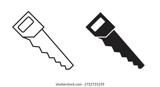 Símbolo de icono de sierra. Vector EPS 10. icono de línea y glifo