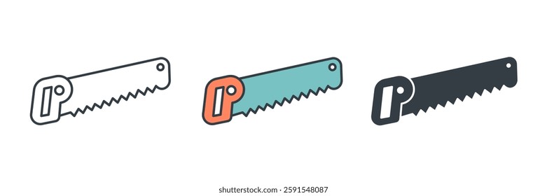 Saw icon symbol vector illustration isolated on white background