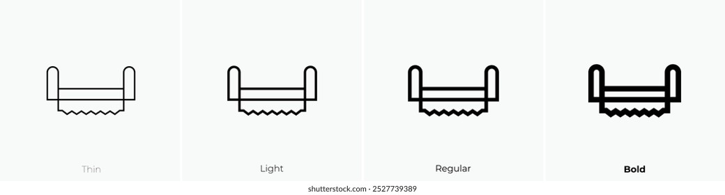 saw icon. Thin, Light Regular And Bold style design isolated on white background