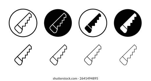 Saw icon Thin line illustration set vector