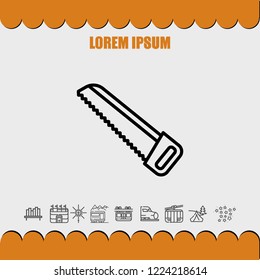 Saw icon vector