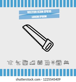 Saw icon vector