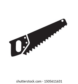 Saw icon vector black color